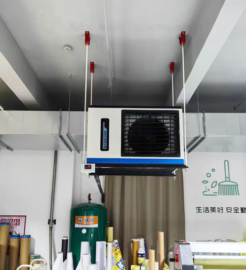 廣告印刷車間制冷降溫，應(yīng)用蒸發(fā)冷省電空調(diào)機(jī)組-臥式軸流機(jī)組
