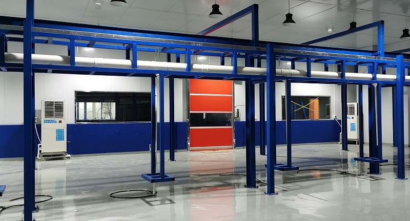 蒸發冷省電空調-立式軸流機安裝于食品廠降溫